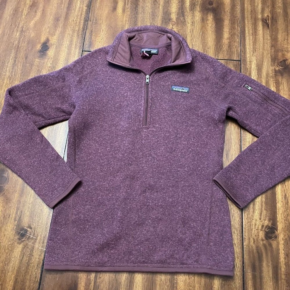 Patagonia Chicory Red Maroon Burgundy Better Sweater 1/4 Zip Pullover Size XS